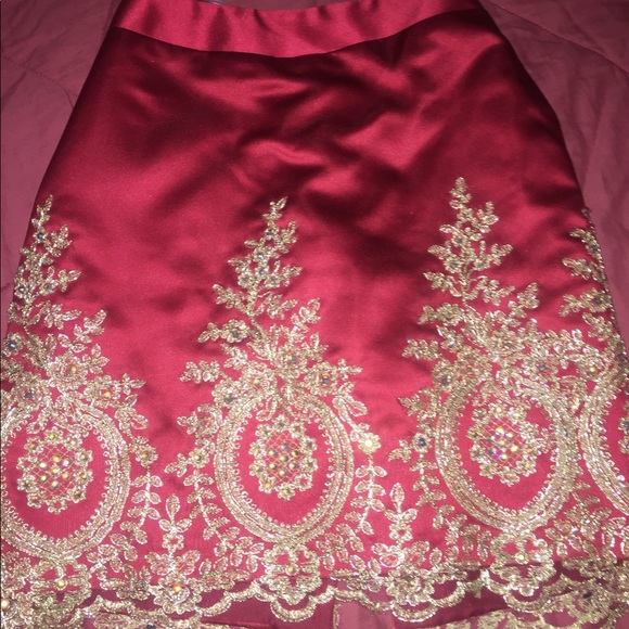 Hand Beaded Strapless Ball Gown - Picture 3 of 7